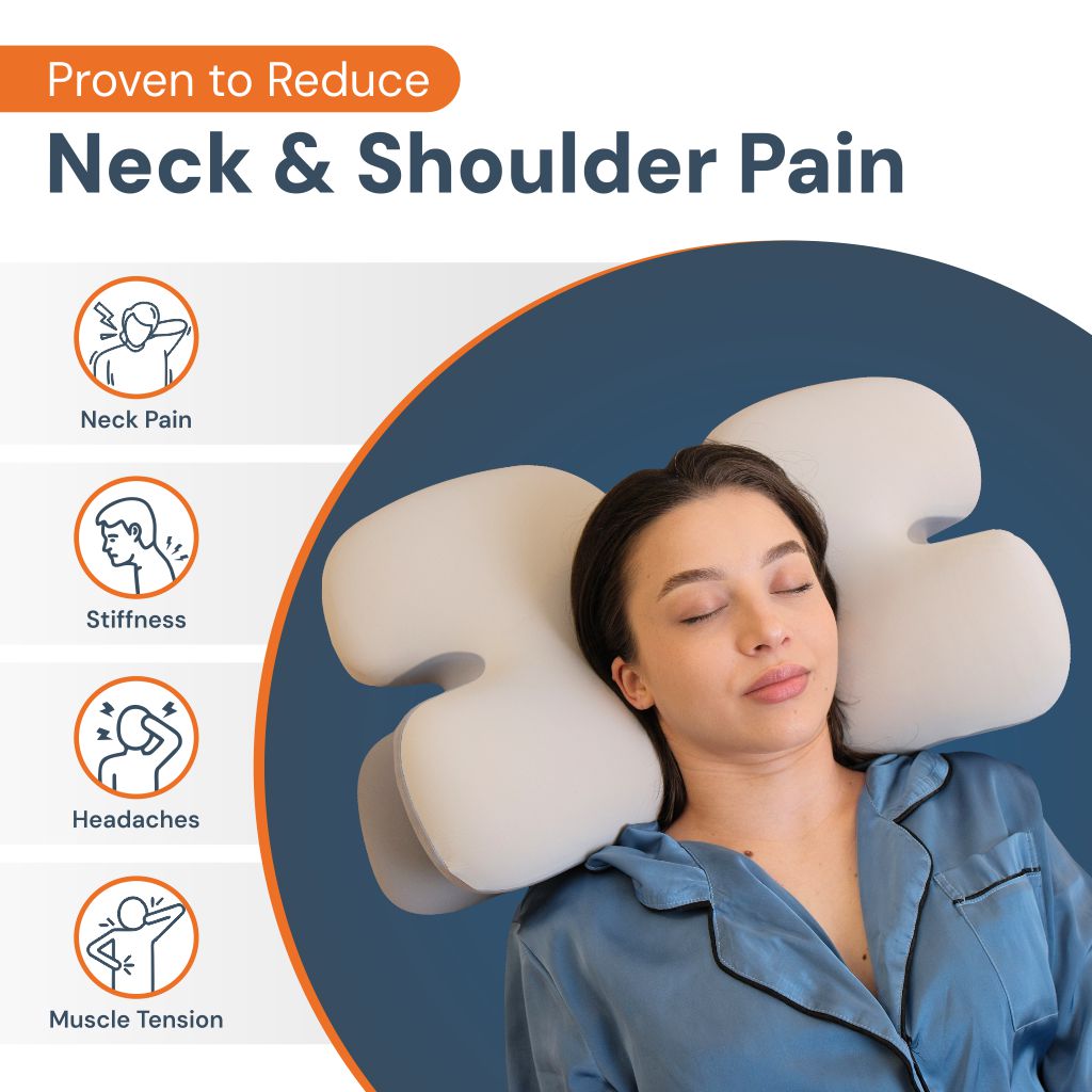 Lisslune | Ergonomic Cervical Pillow | Memory Foam, Neck Support & Ideal for Restful Sleep