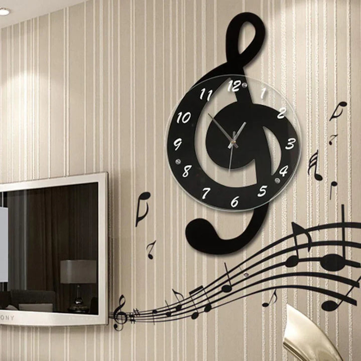 Lisslune | MelodyTime Artistic Wall Clock – Musical G Clef Design for Modern Interior