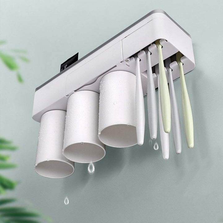 Lisslune | Practical toothbrush holder set with toothpaste dispenser