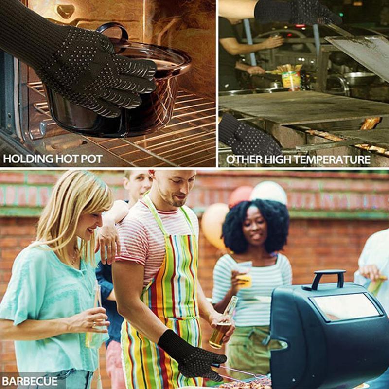 Lisslune | Bequee professional grill gloves heat-resistant gloves - 1 pair