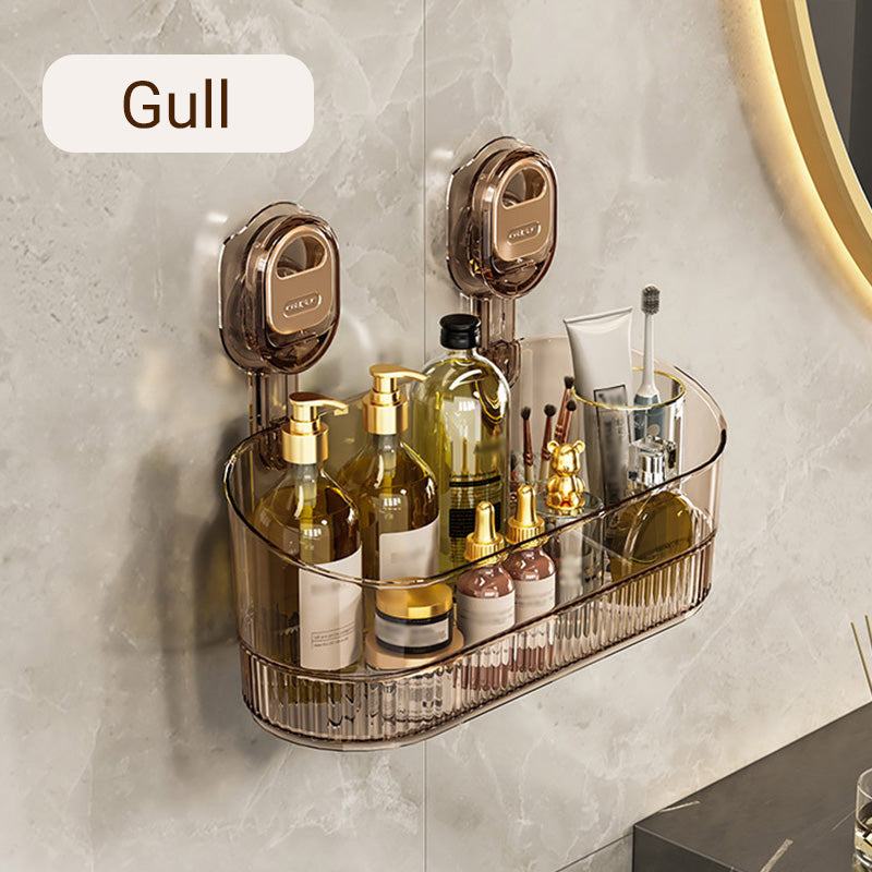 Lisslune | Storage rack with suction cup and drainage hole
