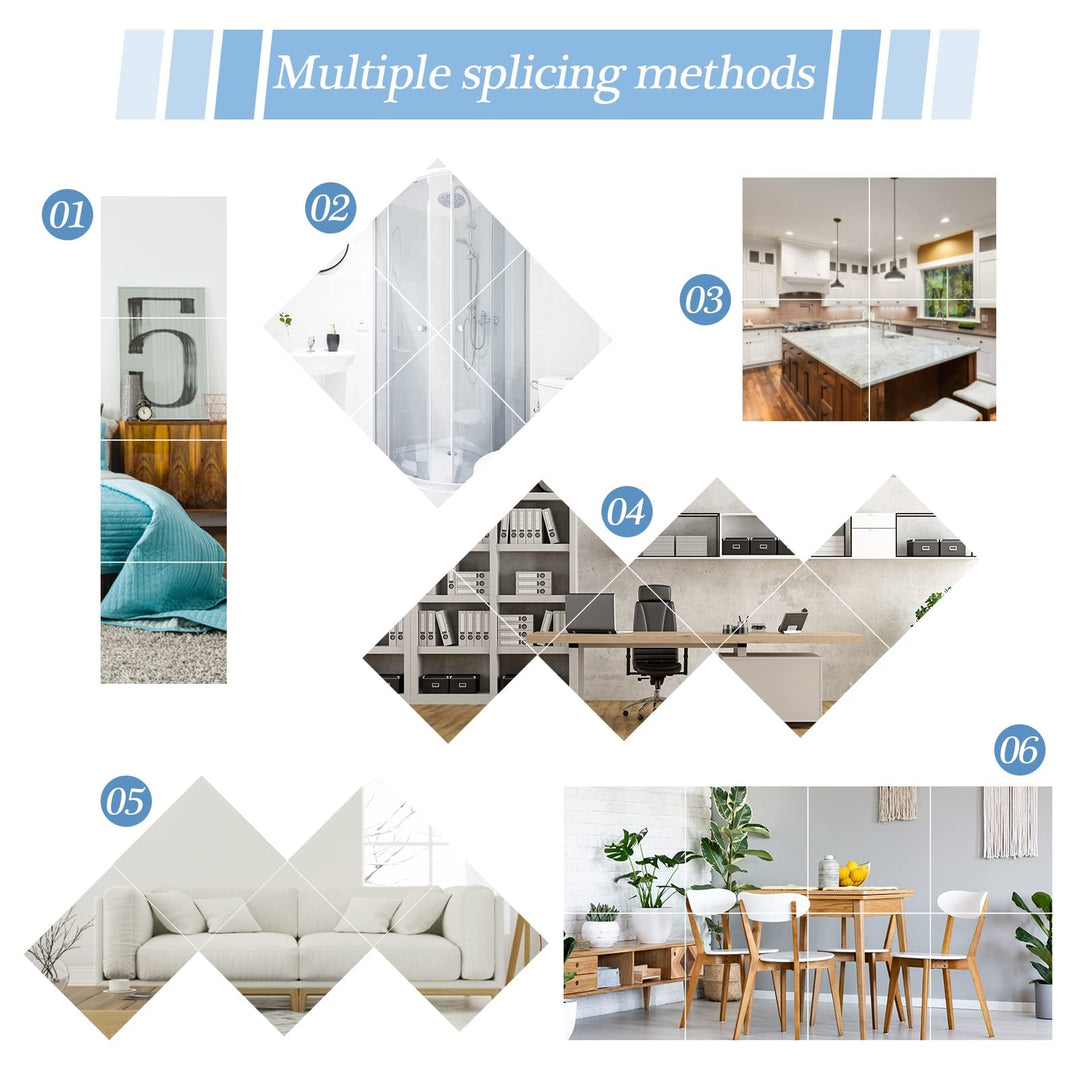 Lisslune | 3D Self Adhesive DIY Mirror Wall Sticker