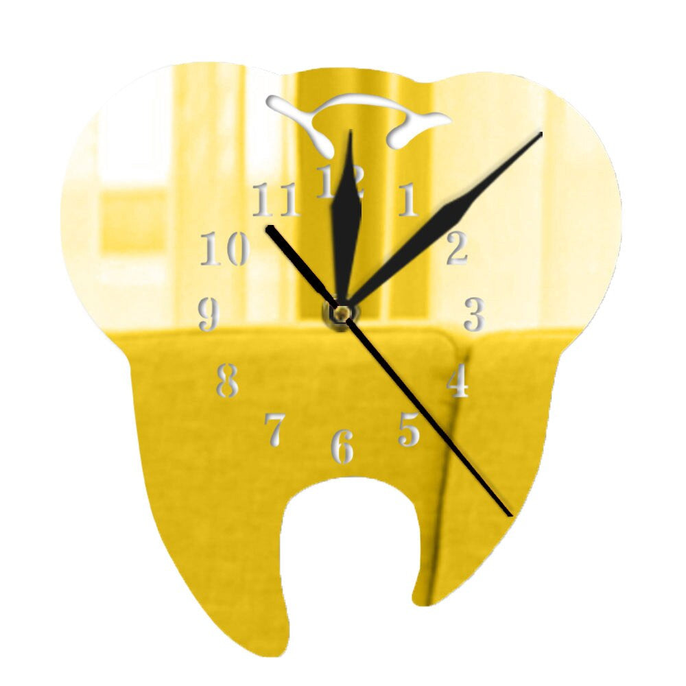 Lisslune | GlowDent - Mirror Wall Clock for Dental Hygiene