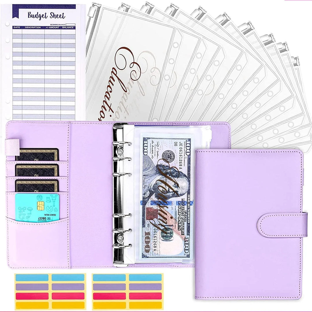 Lisslune | Budget binder with cash envelope system and credit card slots