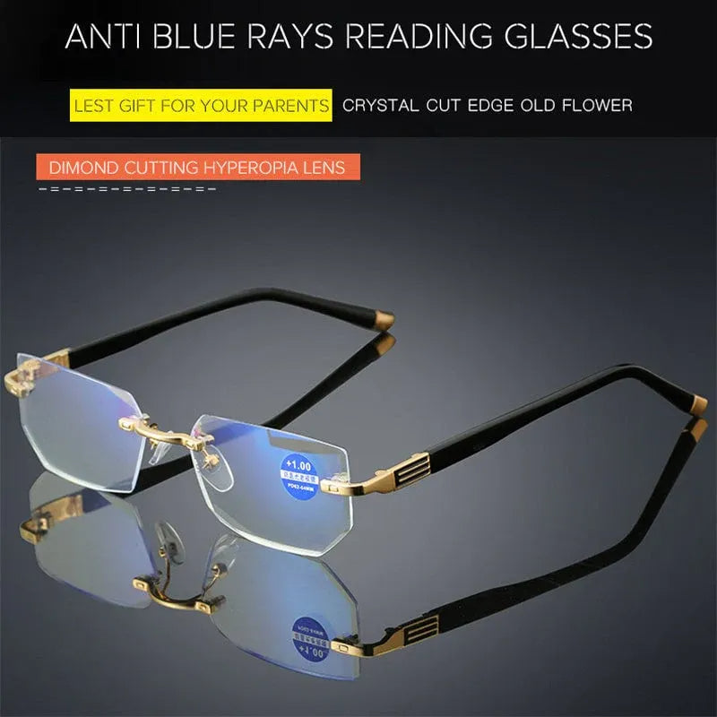 Lisslune | Progressive reading glasses with high hardness and anti-blue light filter for distance and near viewing