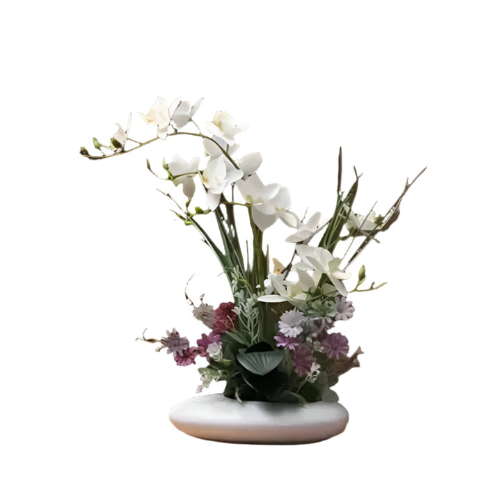 Lisslune | OrchidElegance artificial orchid collection – lifelike flower arrangement in a modern vase