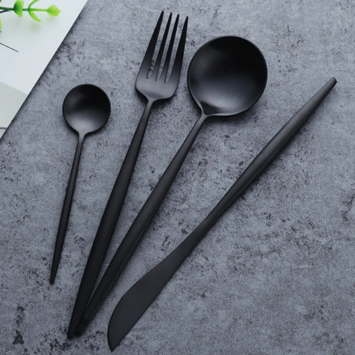 Lisslune | Modern Stainless Steel Cutlery Set – 24 Pieces