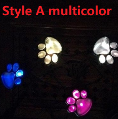 Lisslune | Solar lamp in paw print design – LED garden lighting in multicolor for outdoor use