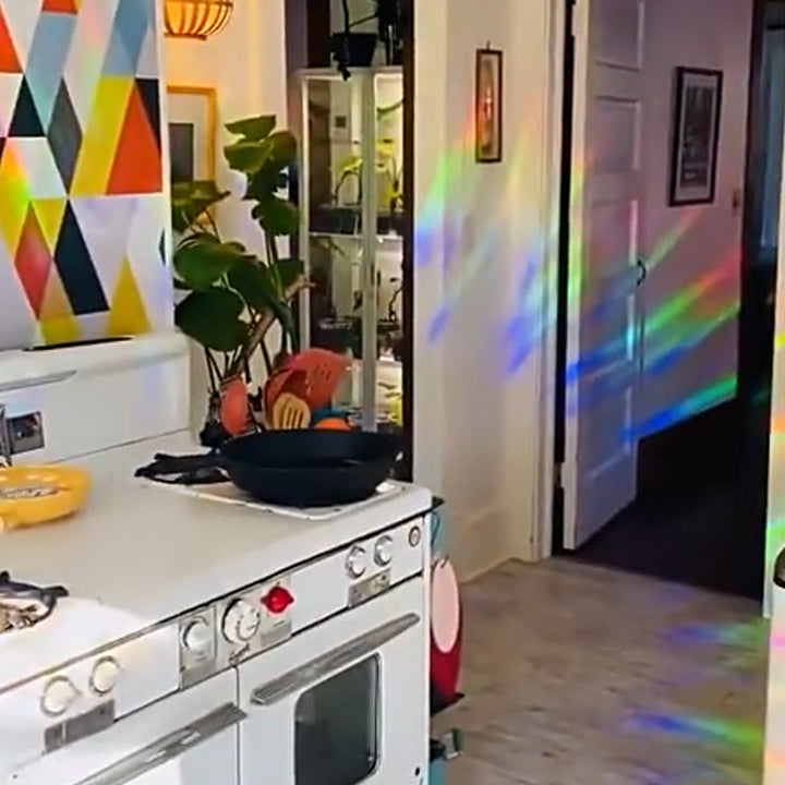 Lisslune | PVC Colorful Adsorption Rainbow Glass Window Stickers, 6 pcs