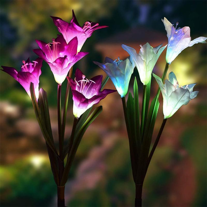 Lisslune | Solar powered LED flower, Solar Garden Stake Lights