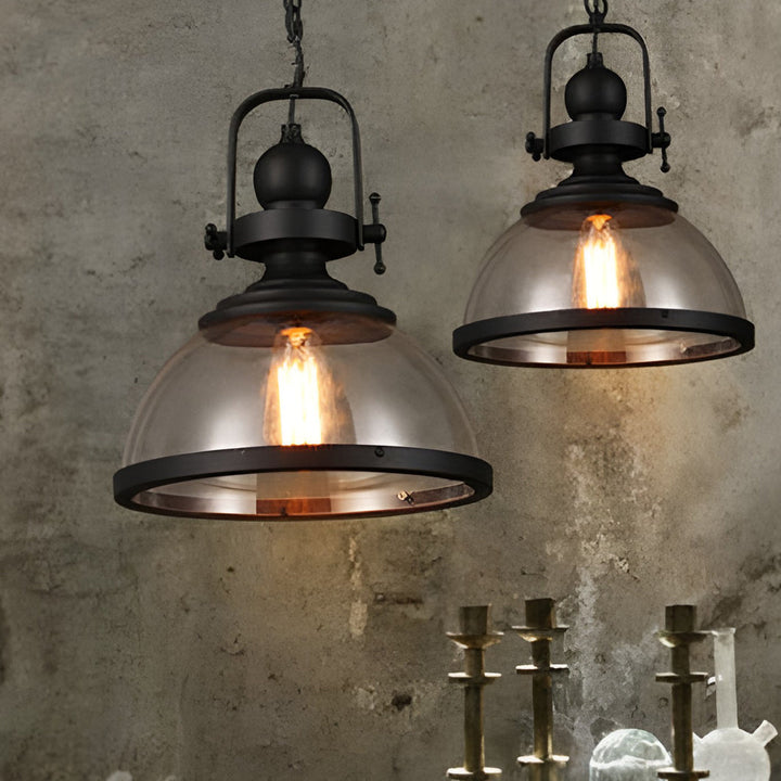 Lisslune | Antique Glass Iron Retro Industrial Chandelier Pendant Ceiling Lights