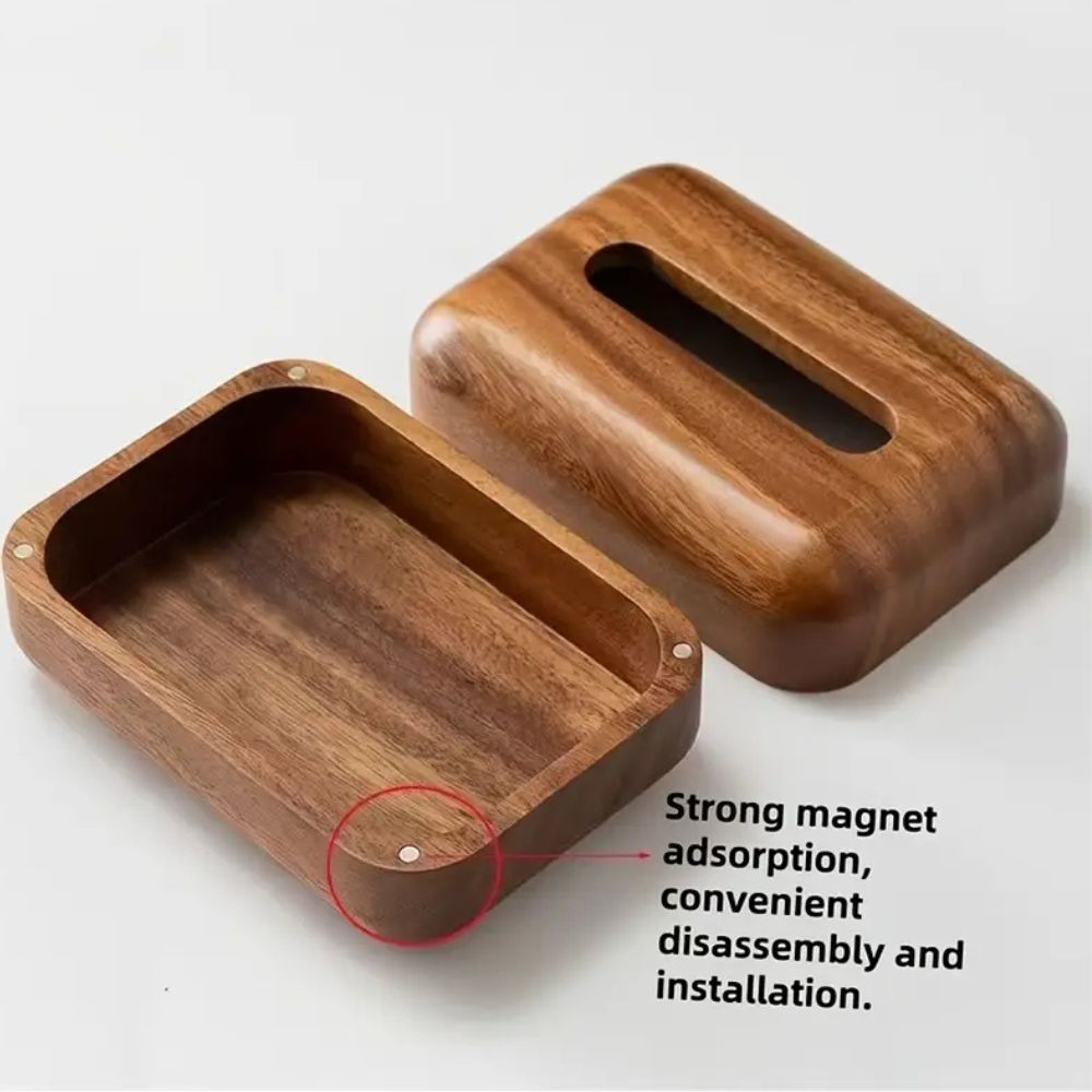 Lisslune | Earthtone Wooden Tissue Holder