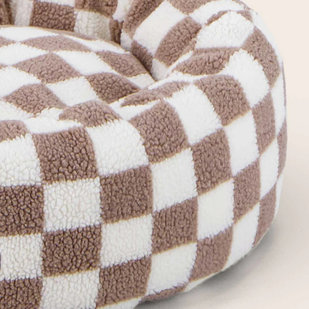 Lisslune | Snuggle Floral Checkerboard Pet Bed