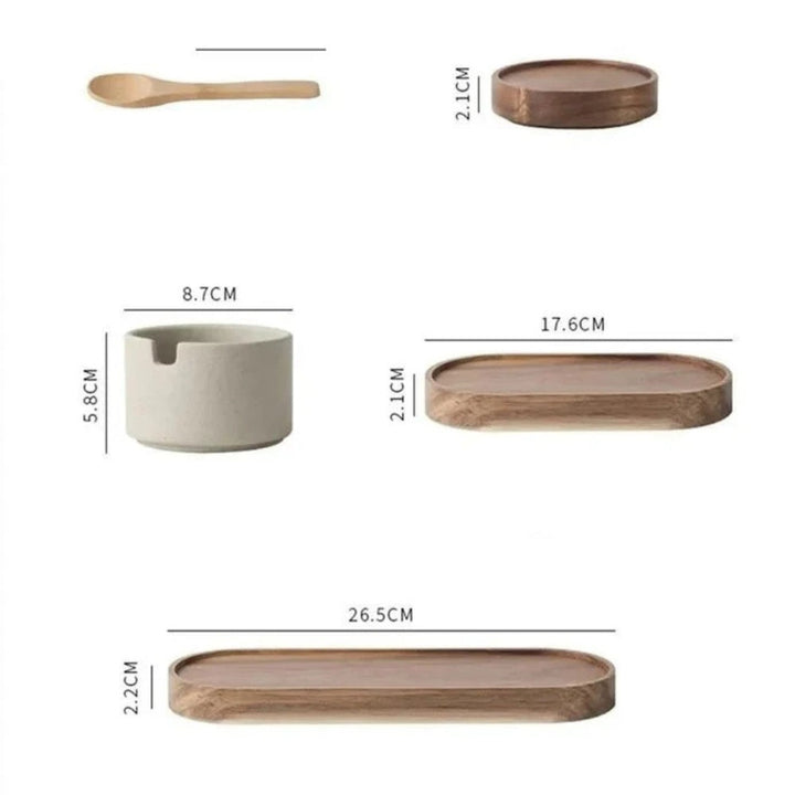 Lisslune | Rustic Ceramic Seasoning Jar Set
