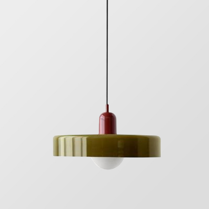 Lisslune | Coloured Glass Pendant Light – Elegant Bauhaus-Style Hanging Lamp for Living Room & Dining Area