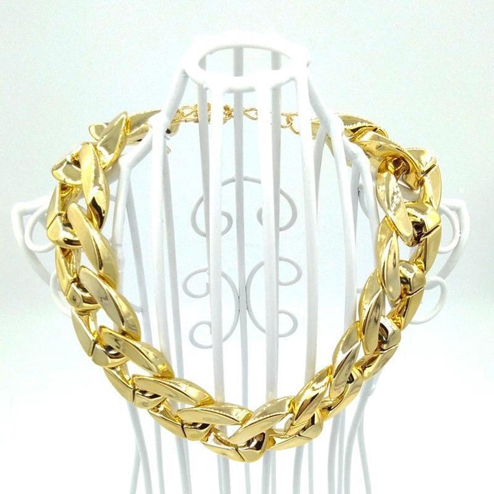 Lisslune | Thick golden chain pet safety collar