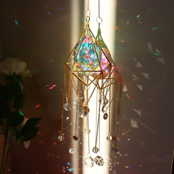 Lisslune | LumiChime Crystal Wind Chime | Harmonious Sounds | Garden & Home Decor | Sparkling Design