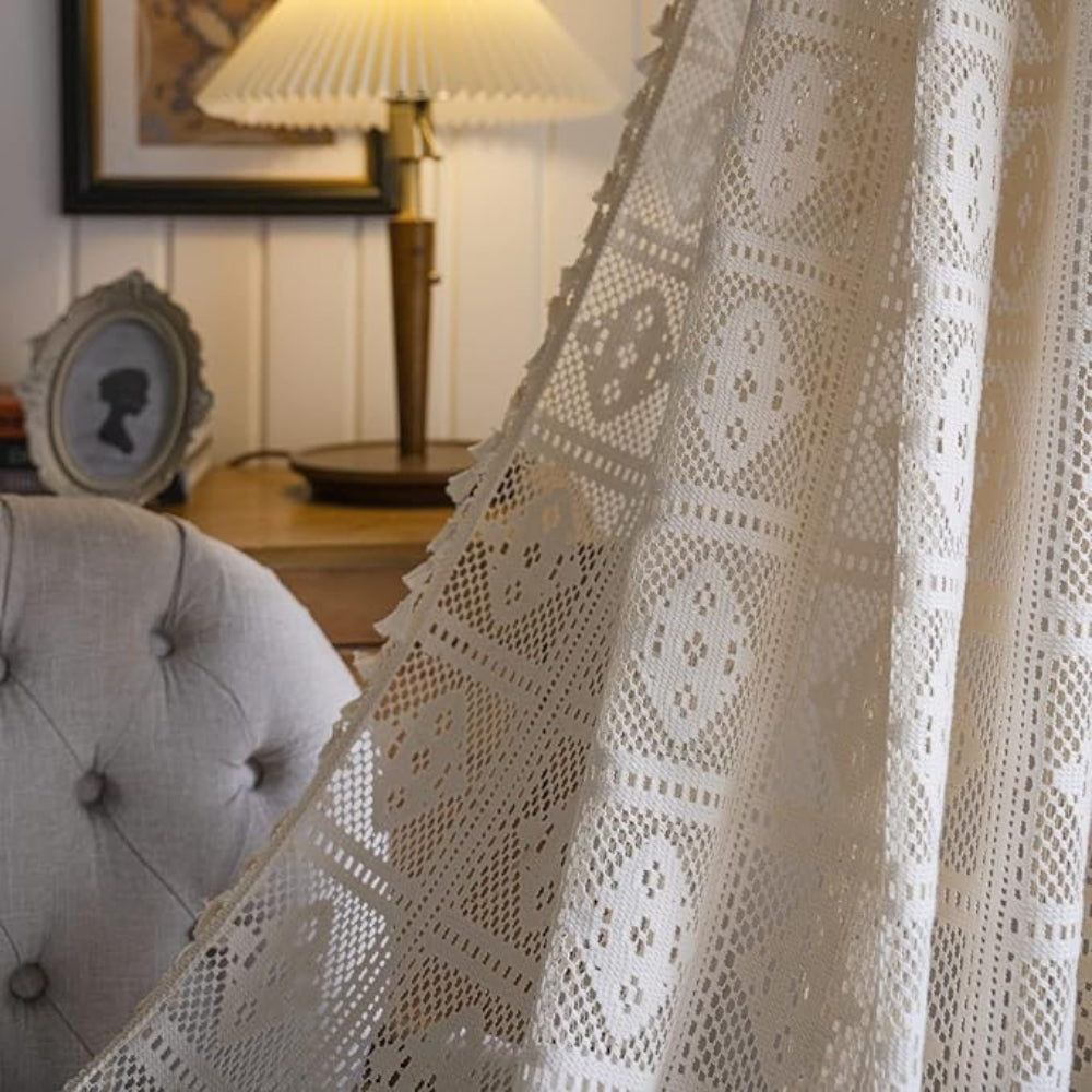 Lisslune | Rhombus Plaid Diamond Pattern Curtain