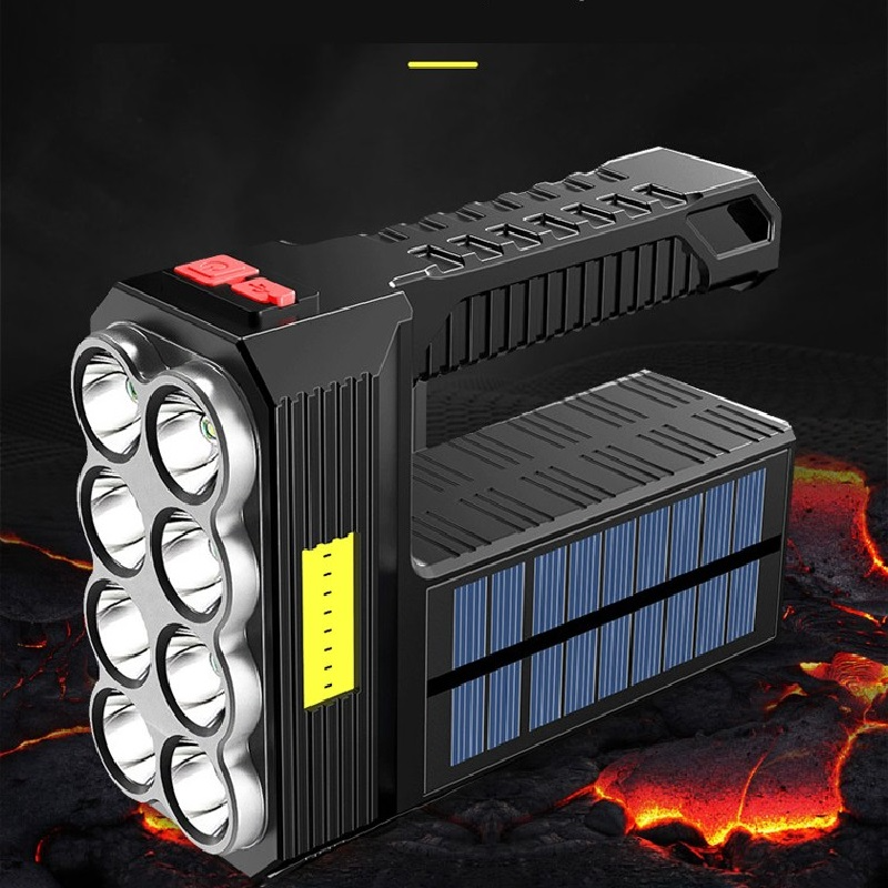 Lisslune | Solar LED Flashlight – Waterproof, powerful handheld spotlight with lithium battery