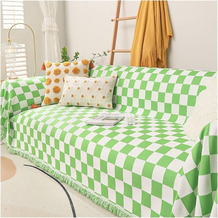 Lisslune | Checkerboard Anti-Scratch Sofa Cover