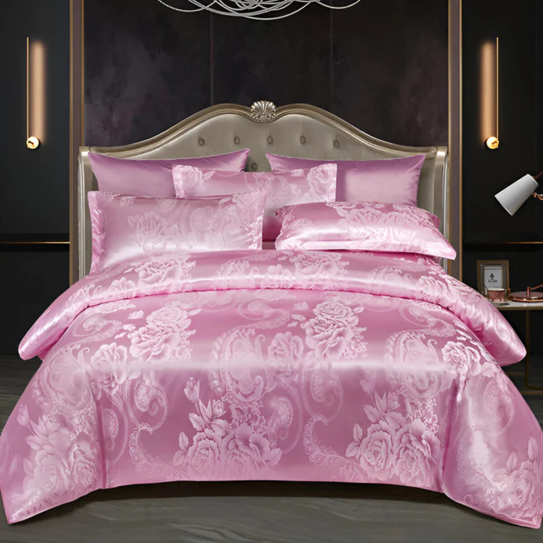 Lisslune | Luxury Satin Duvet Cover with Pillowcases – Silky Soft & Breathable Bedding