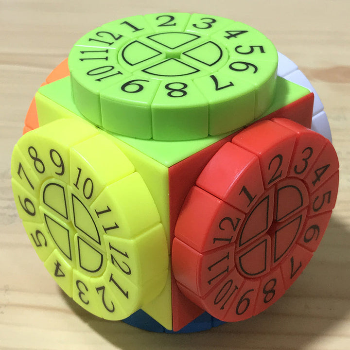 Lisslune | Hardest Magic Cube, with 6 Color Surfaces and 6 Roulette Wheels, for Kids and Adults