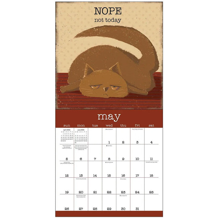 Lisslune | A Year of the Purring Cats 2024 Wall Calendar