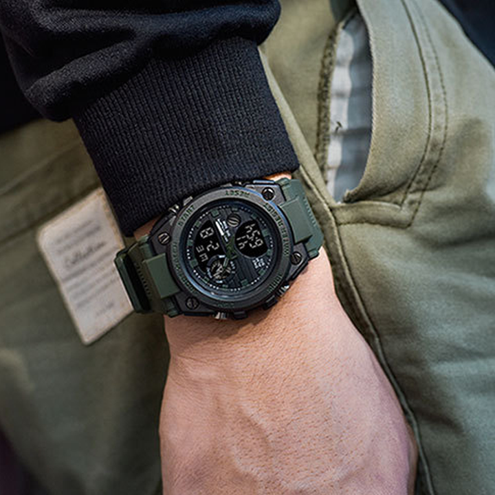 Lisslune | Men's Double Display Waterproof Luminous Watch