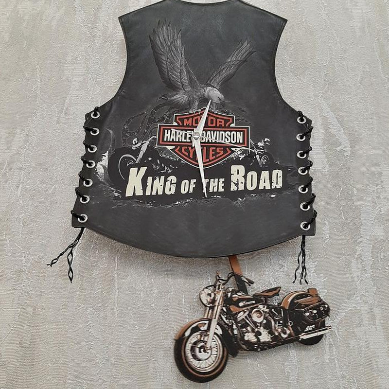 Lisslune | Creative Vest Motorcycle Wall Clock Decoration