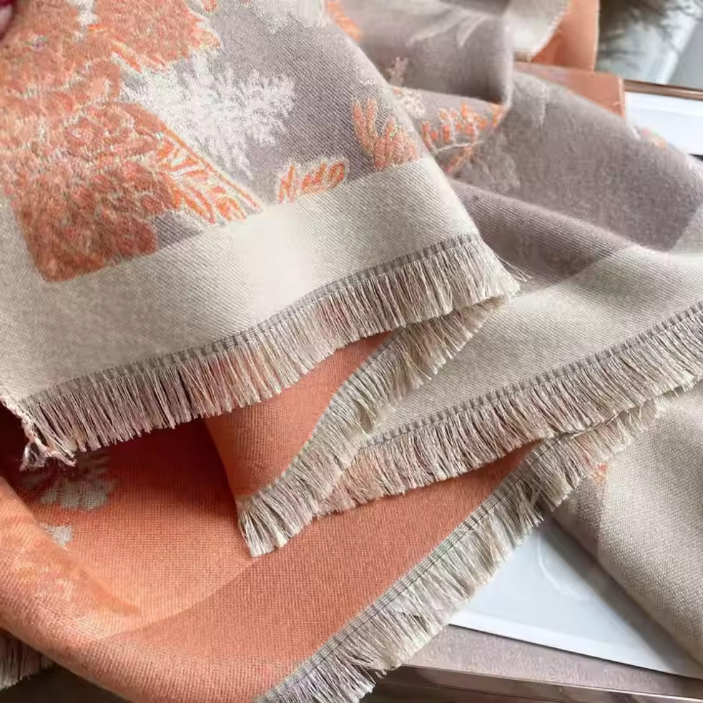 Lisslune | Nuvé Floral Soft Double Sided Scarf