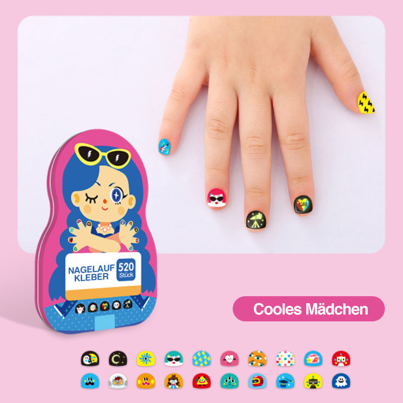 Lisslune | Nail Sticker Set for Kids (520 Pieces)