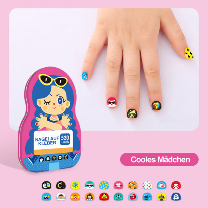 Lisslune | Nail Sticker Set for Kids (520 Pieces)