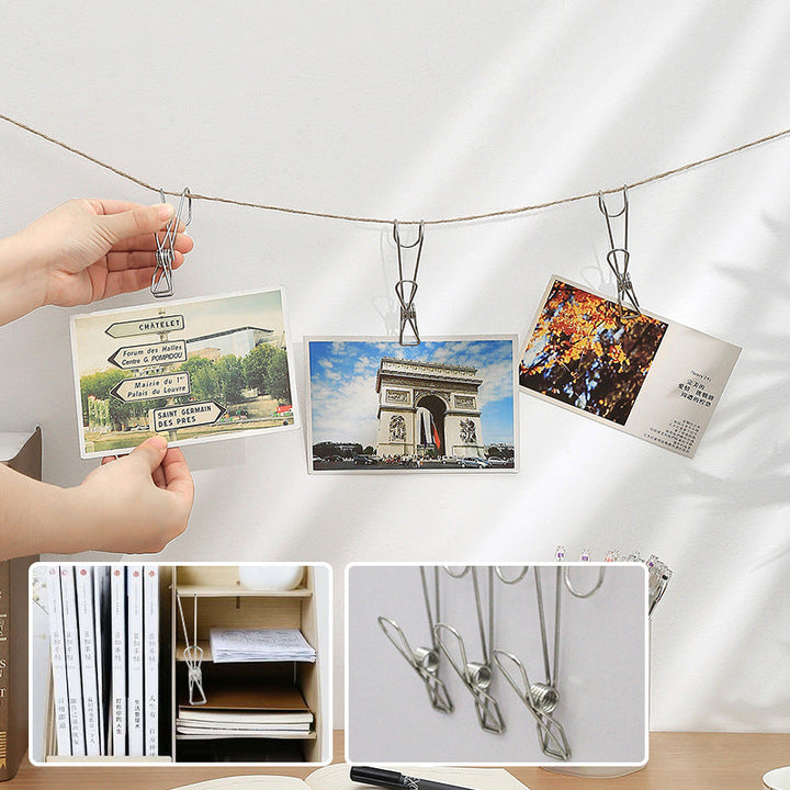 Lisslune | Hook wire clip made of stainless steel (10 pieces)