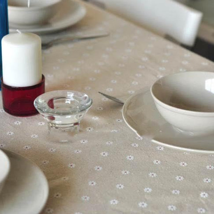 Lisslune | Daisy Print Cotton Linen Tablecloth