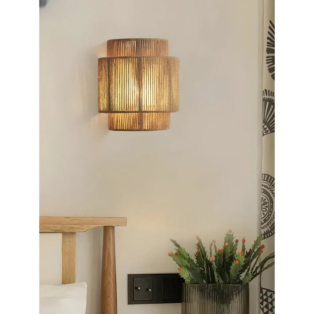 Lisslune | Modern Braided Rattan Wall Lamp