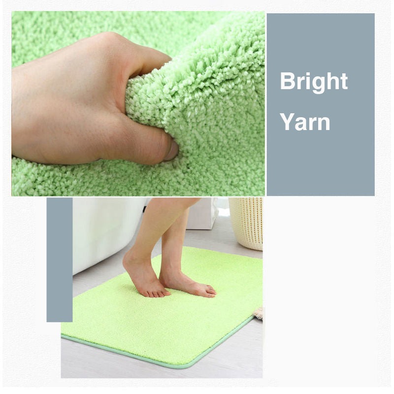 Lisslune | Feblilac Solid Color Tufted Bath Mat, Multiple Sizes Bath Mat, Pure Non-Slip Bath Mat