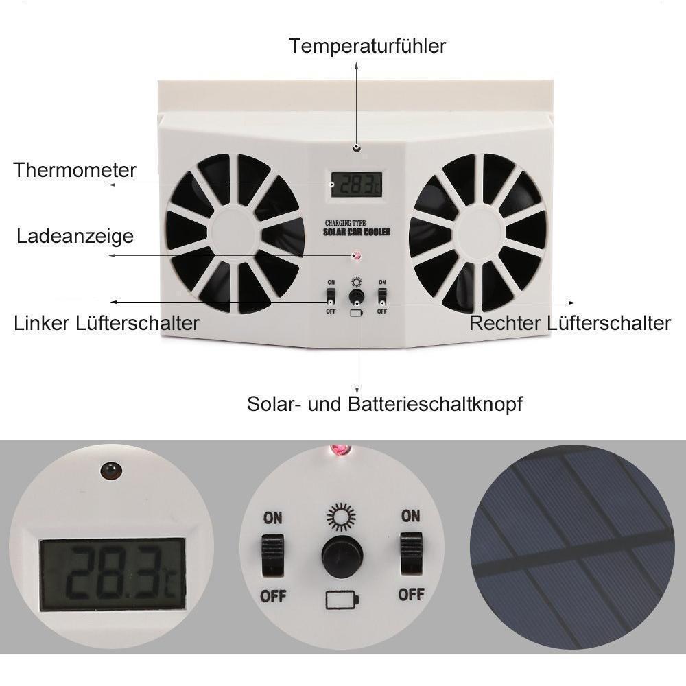 Lisslune | Solar-powered Car Cooler Fan