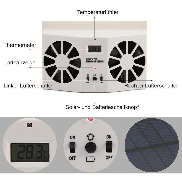 Lisslune | Solar-powered Car Cooler Fan