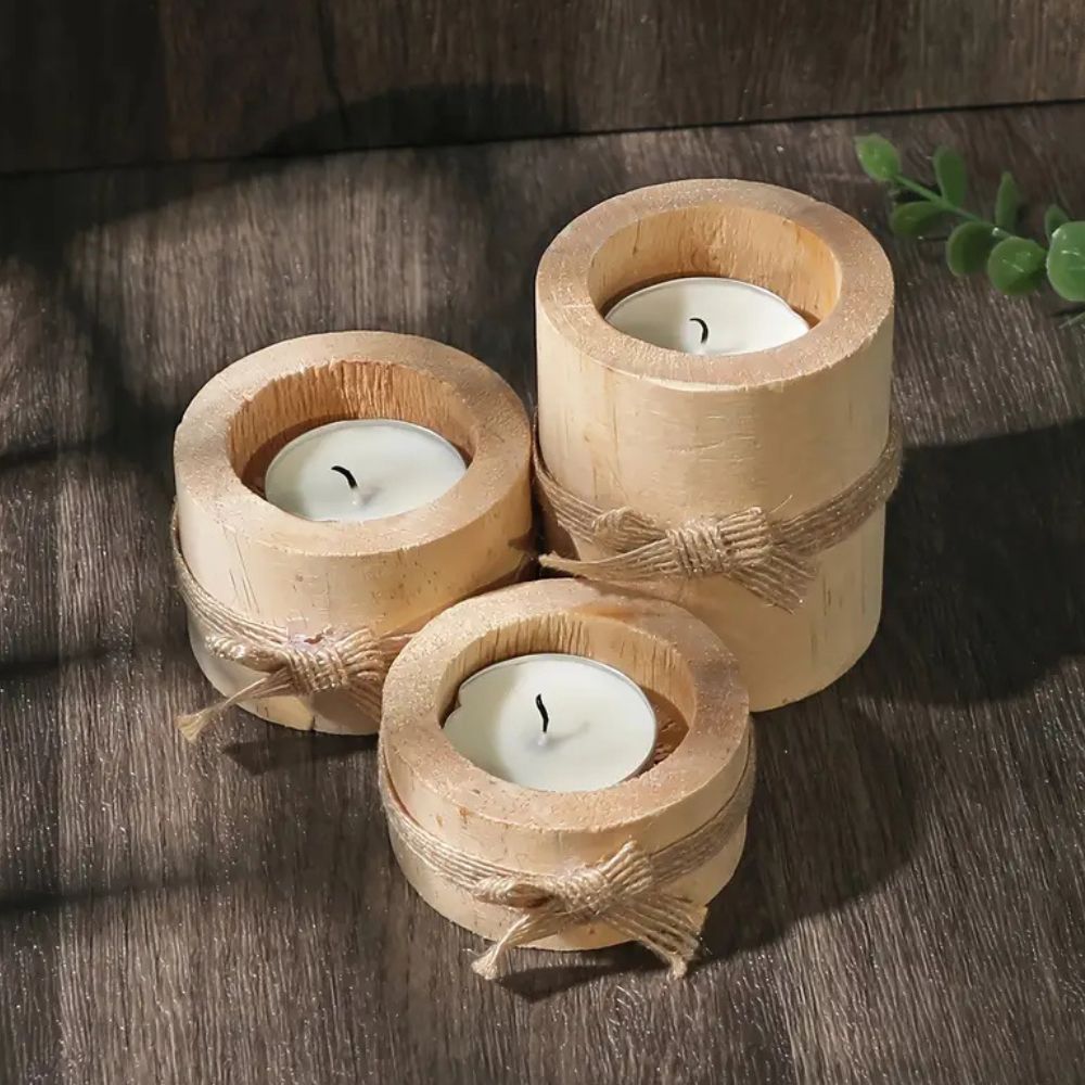 Lisslune | Bamboo Essence Candle Holders | 3 sets