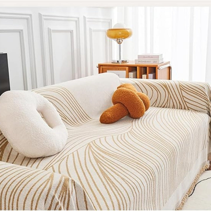 Lisslune | Calista Wave Chenille Sofa Cover
