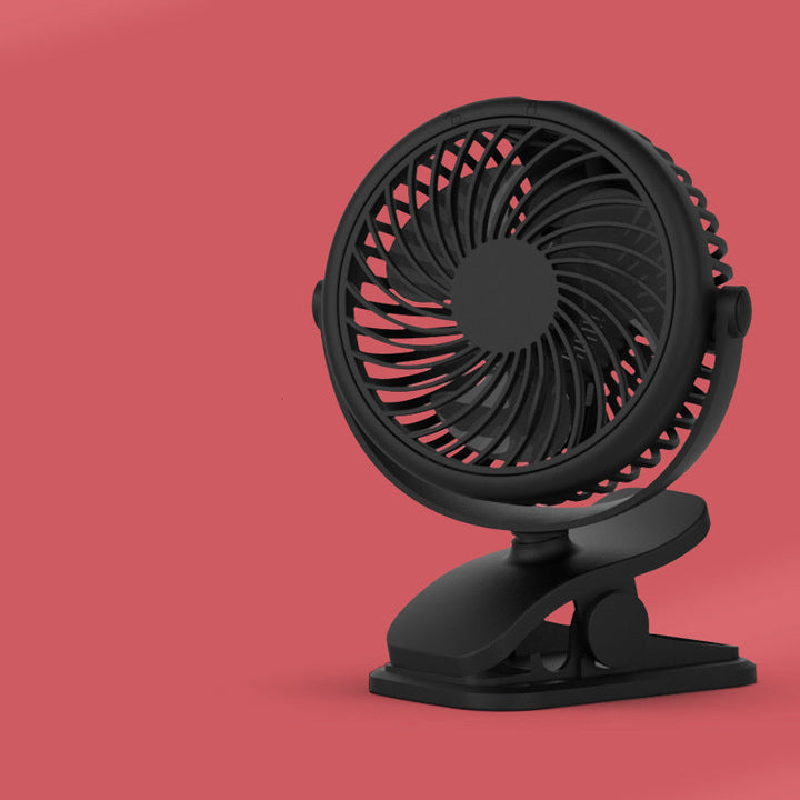 Lisslune | Portable Clamp Fan with 360° Rotation – USB & Rechargeable Battery
