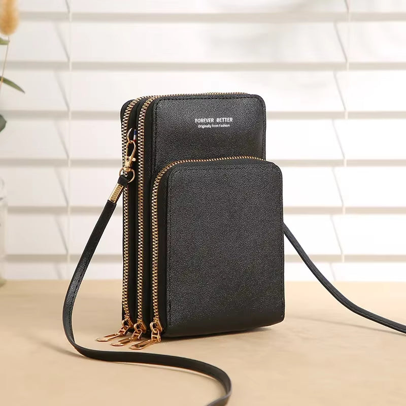 Lisslune | Leather Crossbody Phone Bag | Over-the-Shoulder Phone Bag