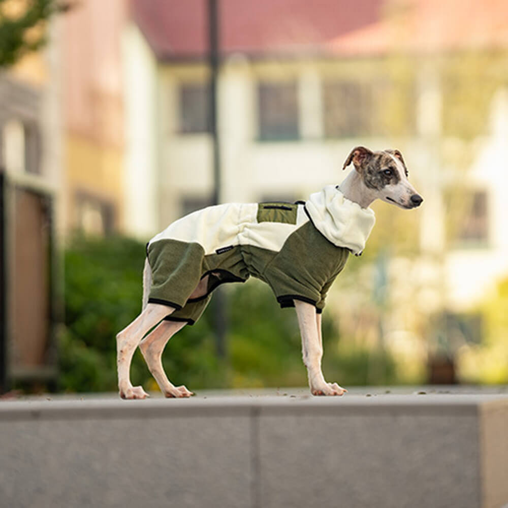 Lisslune | Full Protection Polar Fleece Dog Overall with Removable Collar