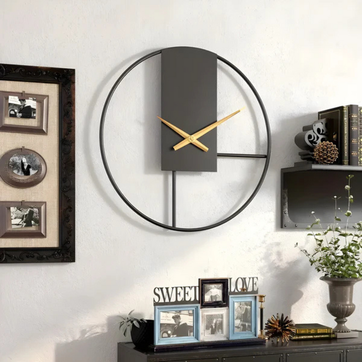 Lisslune | Aurum | Minimalist Silent Wall Clock – Stylish Large Decorative Timepiece