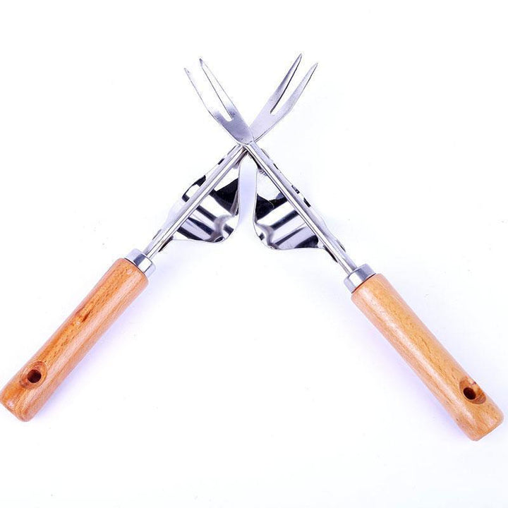 Lisslune | Weed puller with natural wood handle