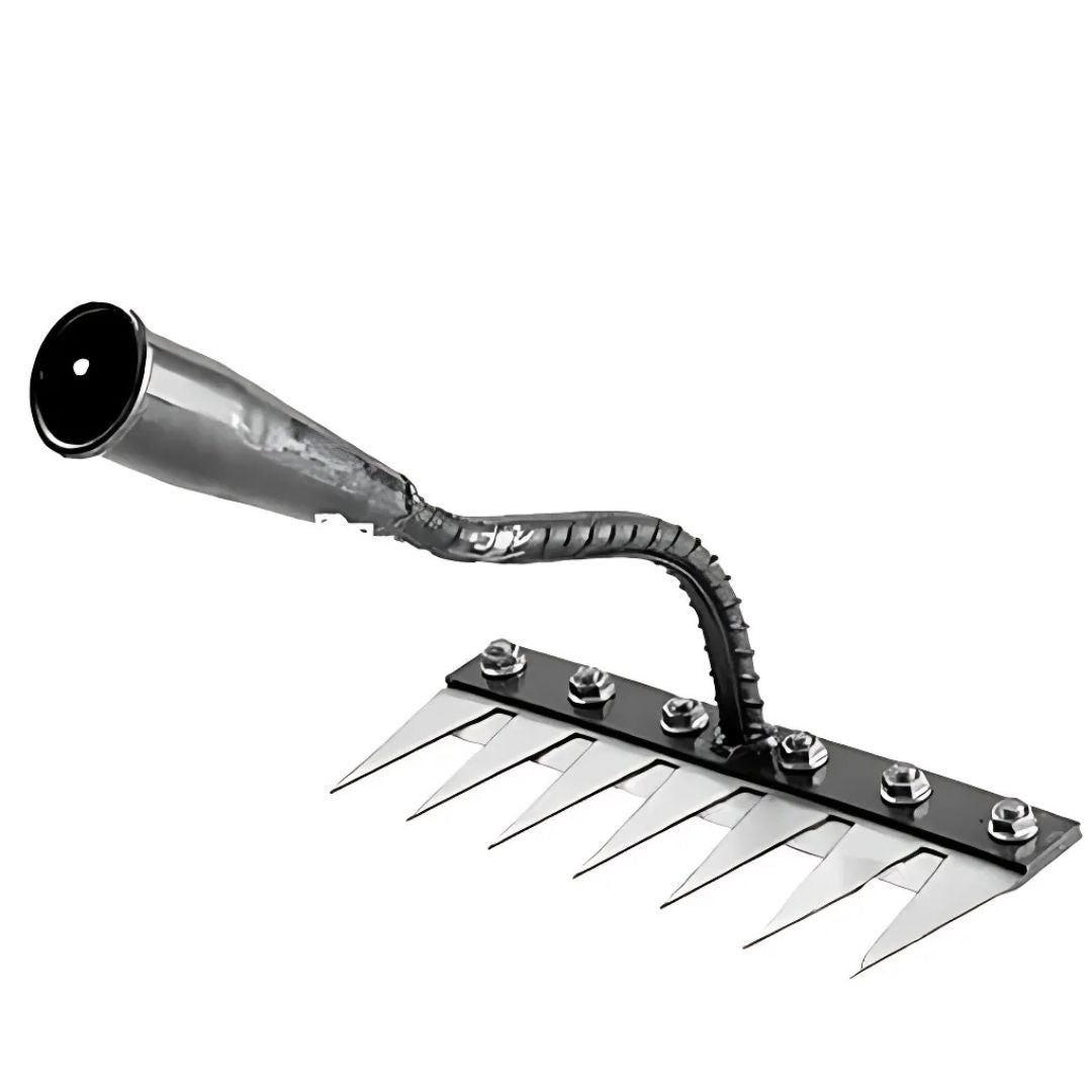 Lisslune | Weeding Rake | Ultra-Durable Steel Teeth & Ergonomic Handle for Effortless Garden Maintenance