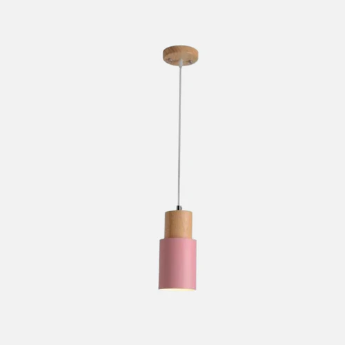 Lisslune | Ingrid Metallic Pendant with Wooden Accents