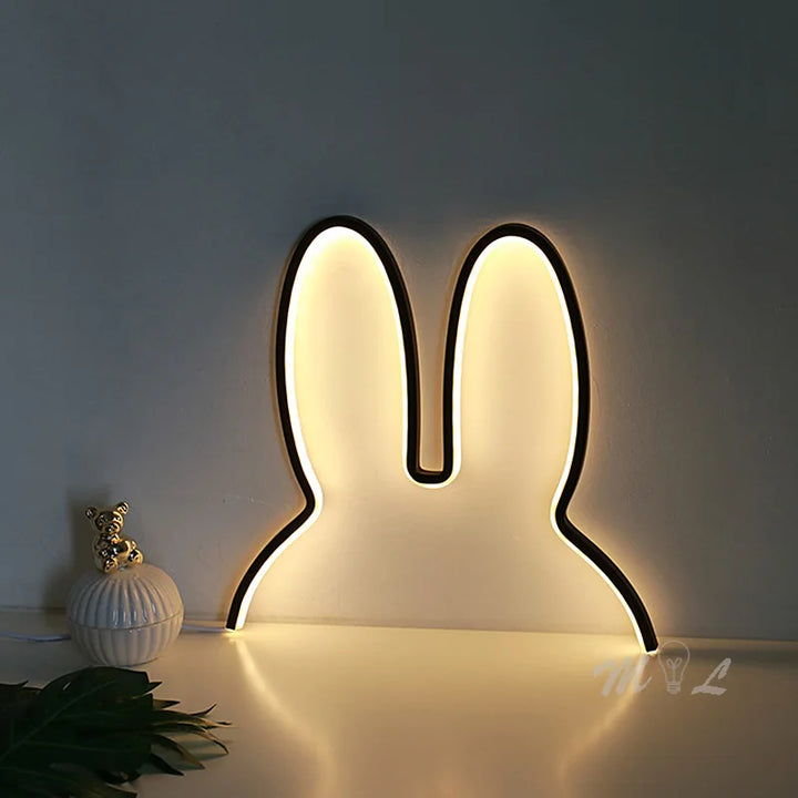 Lisslune | USB rechargeable rabbit night light with color change function