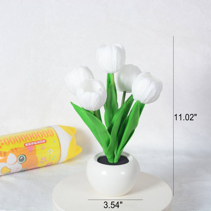 Lisslune | Modern Creative Simulation Tulip Peony LED Night Light Table Lamp
