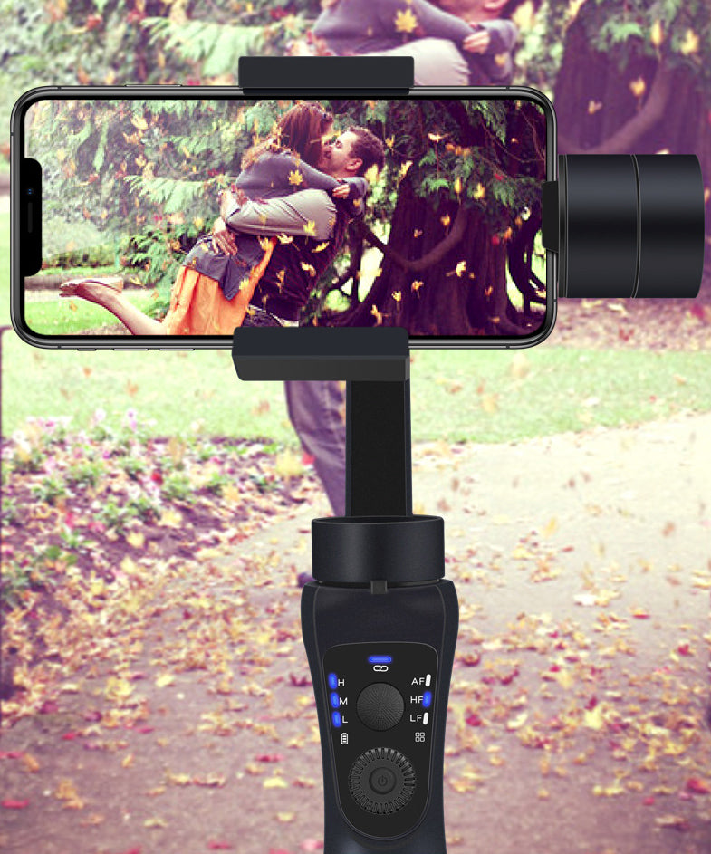 Lisslune | Three-axis Stabilized Phone/Camera Holder, with Stabilizer, Automatic Recognition Tracking, One-button Control and Multiple Shooting Modes, for Shooting Photos and Video